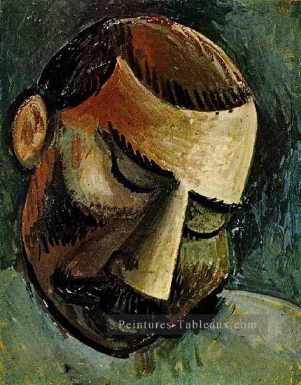Tete d Man 3 1908 cubist Pablo Picasso Peintures à l'huile